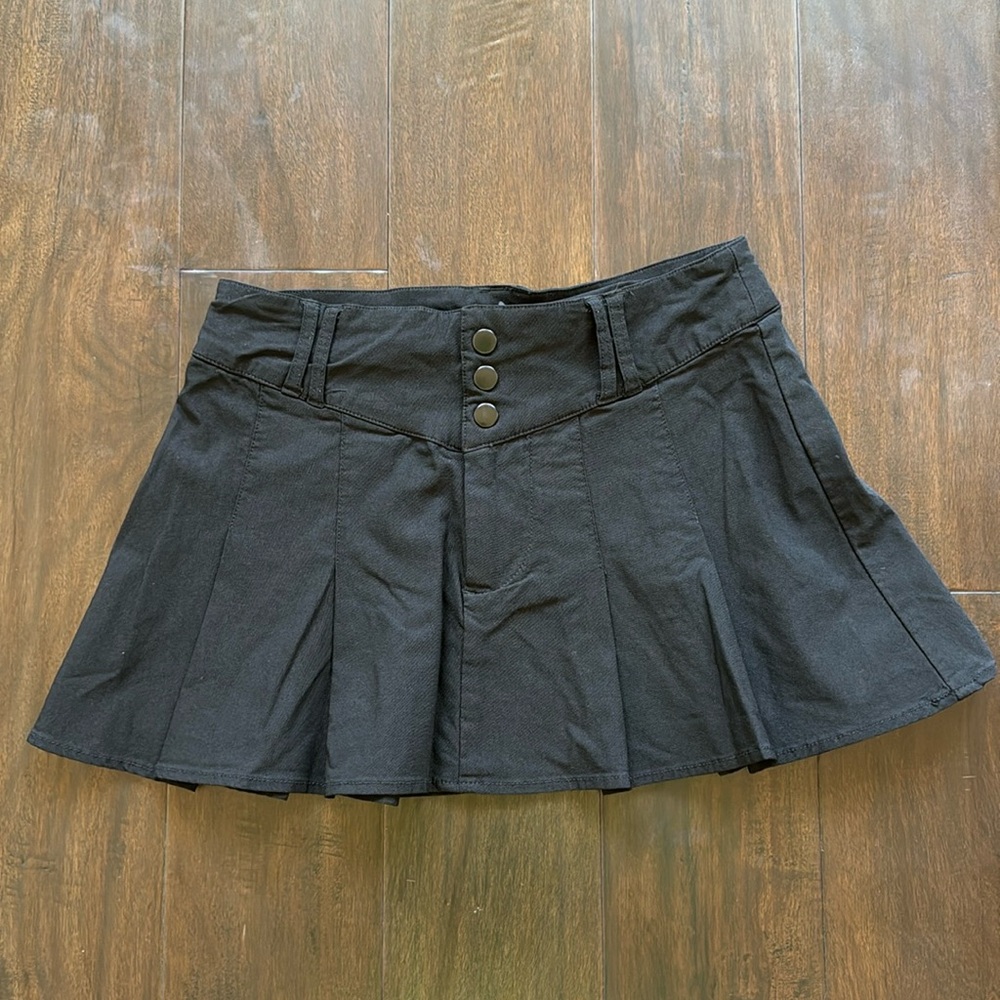 Black faux H&M denim XS skirt